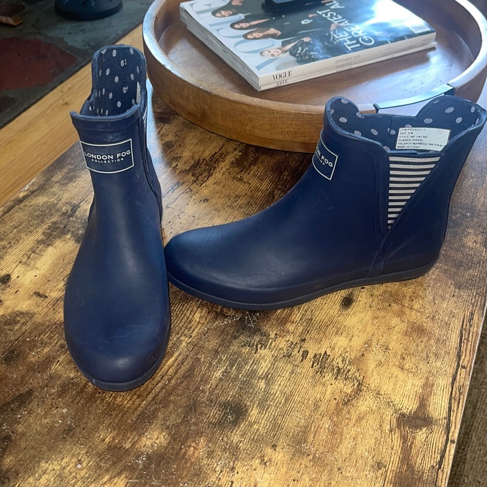 London Fog | Blue | Short Rain Booties
